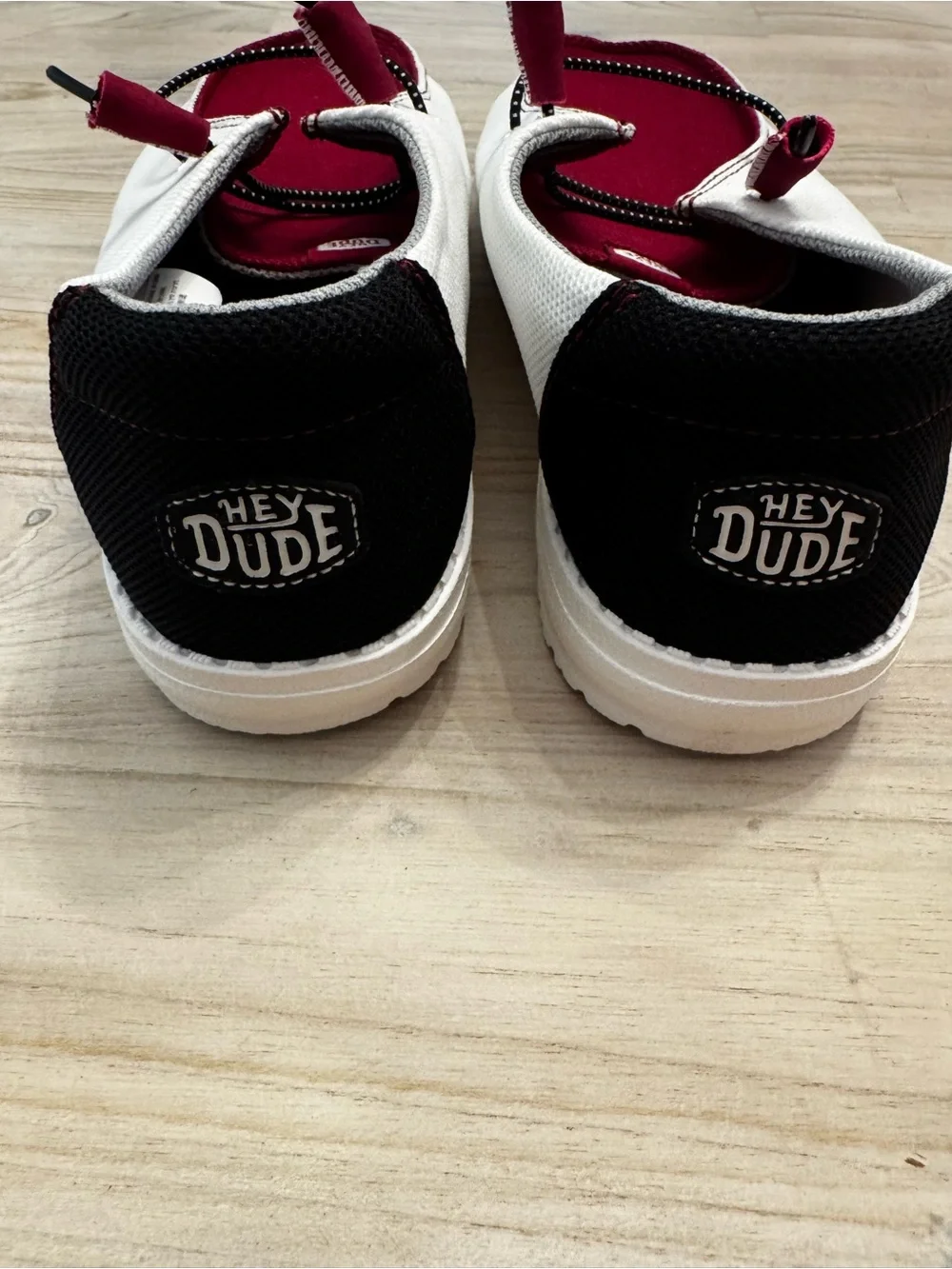 Hey Dude Texas A&M Women’s Shoes in Red and White